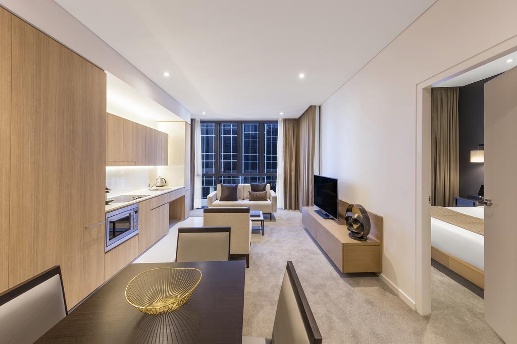 Skye Hotel Suites Parramatta Exterior foto A typical apartment interior