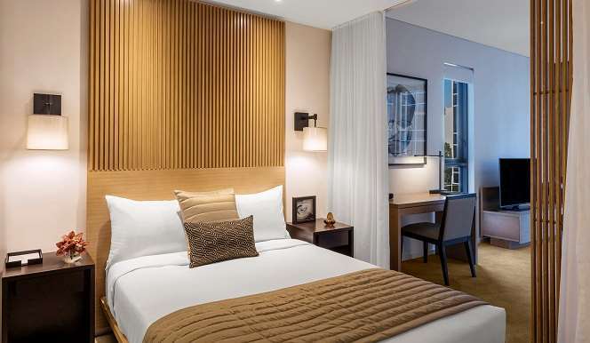 Skye Hotel Suites Parramatta Zimmer foto A room at the hotel